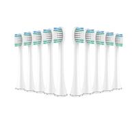 Testine di Ricambio con Setole in Nylon, Compatibile per Aquasonic Black Pro Vibe Duo Series, per Igiene Orale(10pcs White)