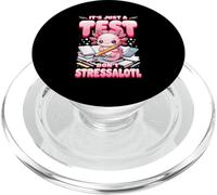 Testing Day Axolotl Its Just A Test Dont Stress Stressalotl PopSockets PopGrip for MagSafe