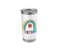 Testing Day Shool Teacher Student Rainbow Teaching Test Era Stainless Steel Insulated Tumbler