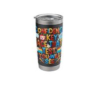 Testing Day Teacher Confidence is Key Test Day Teacher Stainless Steel Insulated Tumbler