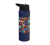 Testing Day Teacher Confidence is Key Test Day Teacher Stainless Steel Insulated Water Bottle