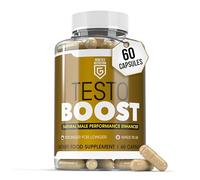 Testo Boost Natural Testosterone Support Supplement for Men x 60 Capsules - Natural Male Enhancing Supplement - Boost Energy, Strength & Vitality - Food & Herbal UK Made