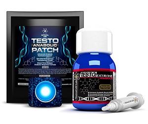 Testo Extreme Anabolic + Testo Anabolic Patch : Testosterone, Muscle Growth & Strength Stack (1 Month Course)