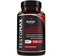 TESTOMAX Testosterone Booster for Men - 13 Powerful Active Ingredients & Vitamins Including Zinc, Maca Root Extract, Fenugreek, Ginseng - Made in The UK by Nutravita