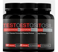 TESTOSIL Testosterone Booster Capsules, Dual Patented Formula, 180 Capsules