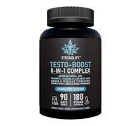 Testosterone Booster Supplement | with D-Aspartic Acid, Tribulus, Zinc, TA Root Extract & Vitamin D3 | 200:1 Extract | 90-Day Supply | Strength, Energy & Vitality | 180 Vegan Capsules
