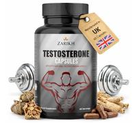 Testosterone Supplement for Men by ZARIKH | Supports Testosterone Levels, Male Performance, Muscle Growth & Energy | High Strength 2400mg Ashwagandha, Tribulus Terrestris, Fenugreek & Siberian Ginseng