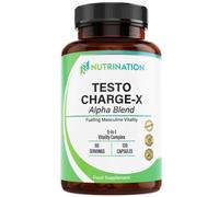Testosterone Supplements for Men | TestoChargeX Premium Testosterone Boosters Supplements with Ashwagandha, Fenugreek, Panax Ginseng, Shilajit & Zinc | 120 Vegan Capsules - Lab Tested