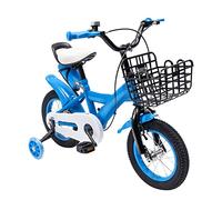 TESUGN Kids Bicycle 12 Inch Outdoor Children Bike with Stabilisers Training Wheel, High Carbon Steel Frame Boys Girls Bike for children from 3-6 years Blue