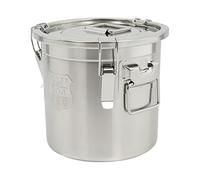 TESUGN Stainless Steel Airtight Canister 12L with Lid for Rice Flour Cereal | Food Storage Container Metal Bucket, 3-Buckle Seal Keeps Rice/Flour Dry & Pest-Free, Ideal for Kitchen, Camping, Pantry.