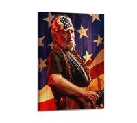 TESUXYEHH Willie Nelson Musician Poster Poster Decorative Painting Canvas Wall Posters And Art Picture Print Modern Family Bedroom Decor Posters 16x24inch(40x60cm)