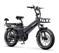 TESWAY 320KM Ultra Long Range Versatile 2-Seater Electric Bike X7PRO & X5PRO (Step Over - X7 PRO 48V, BLACK)