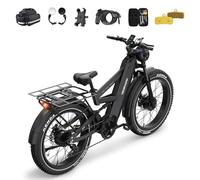 TESWAY X9 ULTRA Electric Bike, Dual Motor 200KM/120 Miles Long Range Ebike, 60V 30A 1800Wh, 26" 240NM Fast Fat Tire Full Suspension AWD E-Bikes
