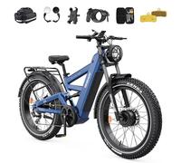 TESWAY X9 ULTRA Electric Bike, Dual Motor 200KM/120 Miles Long Range Ebike, 60V 30A 1800Wh, 26" 240NM Fast Fat Tire Full Suspension AWD E-Bikes