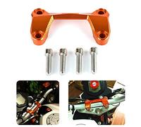 TESWNE For 125 200 390 Motorcycle Orange CNC Aluminum Handlebar Risers Top Cover Clamp