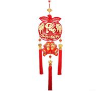 TET Festival Decorations Handmade Flannel Hanging Ornament Vietnamese New Year Wall Decor Lunar Celebration Lucky Sign 26x95cm(B)