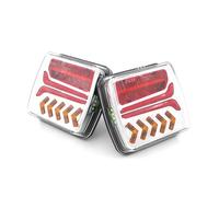 Tetari Car Tail Light 1 Set 12V 24V Wireless Magnetic LED Tail Light Trailer Rear Signal Warning Brake RV Camper Lorry Caravan Truck