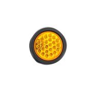 Tetari Car Tail Light 12V 24V LED Car Rear Brake Stop Side Marker Warning Indicator Truck Trailer Round Reflector ATV Red Yellow White(2x Yellow)