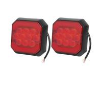 Tetari Car Tail Light Square Truck Tail Light Led Indicator Reverse Brake Stop For Pickup 4x4 Bus Trailer Van 12V 24V(2pcs Red)