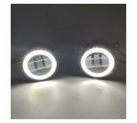 TETARI Front Fog Lights For Peugeot For Boxer 290 295 2015-2019 DRL Fog Lamp Daytime Running Light H11 12V Car LED Angel Eye Fog Light Assembly Car Front Fog Lights(White Angel Eye)