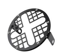 TETARI Motorcycle Headlight Grill Cover Unviersal 7 Inch Headlight Grill Cover Black Metal Front Headlamp Mesh Protector