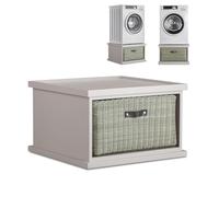 Tetbury Washing Machine Pedestal | Dryer Stand with Storage Basket H41cm | Single or Double | FULLY ASSEMBLED Kitchen Utility Furniture (truffle, single)
