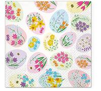 Tete a Tete 3Ply Easter Tissue Paper Napkins Serviettes for Decoupage 33cm x 33cm - Pack of 20 (Flowered Eggs)