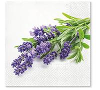 Tete a Tete 3Ply Flowery Tissue Paper Napkins Serviettes 33cm x 33cm - Pack of 20 (Lavender Bunch)