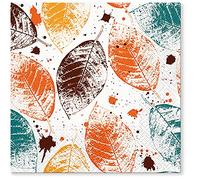 Tete a Tete 3Ply Pastel Flowery Tissue Paper Napkins Serviettes 33cm x 33cm - Pack of 20 (Leaves Print Honey)