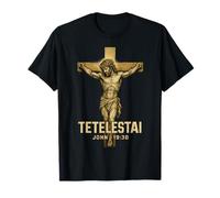 Tetelestai John 19:30 It is Finished Cross Greek Design T-Shirt