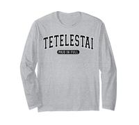 Tetelestai Paid In Full Varsity Arched Black Letters Long Sleeve T-Shirt