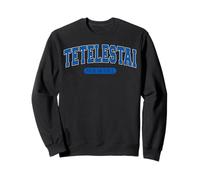 Tetelestai Paid In Full Varsity Arched Blue Letters Sweatshirt