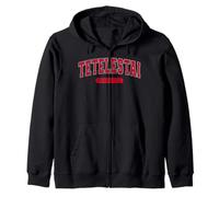 Tetelestai Paid In Full Varsity Arched Red Letters Zip Hoodie