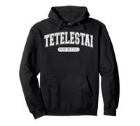 Tetelestai Paid In Full Varsity Arched White Letters Pullover Hoodie