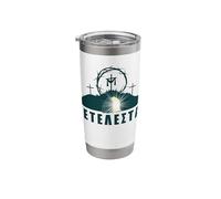 Tetelestai - Passover Easter Jesus Empty Tomb & Cross Greek Stainless Steel Insulated Tumbler