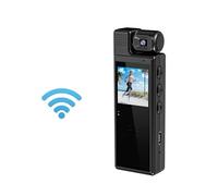 TETEOM Body Camera, Mini Camera Wifi Screen Portable Digital Video Recorder BodyCam Infrared Night Vision Miniature for Service, Delivery, Collect Evidence(WIth WIFI)