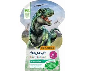 tetesept Kids Bubble Bath Dino Adventure with Fruity Apple Scent and Nourishing Aloe Vera - Dino-Powerful T-Rex World Children's Bath Fun with Bath Foam and Green Water - 1 x 40 ml