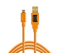 Tether Tools 529147 TetherPro USB 2.0 A Male to Micro B 5-pin orange,olive,15 feet