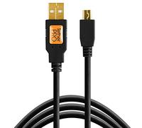 Tether Tools CU5406 6' ThetherPro USB 2.0 A Male to Mini-B 5 Pin Cable, Black