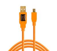 Tether Tools TetherPro Cable USB 2.0 A/MiniB 5 Pin 4.6 m Orange [CU5451]