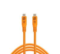 Tether Tools TetherPro Optima 10G USB Exclusive Data Transfer, 10’ (3M) Straight to Straight Cable - Orange