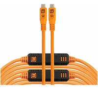 Tether Tools TetherPro Optima 10G USB Exclusive Data Transfer, 31’ (9.4M) Straight to Straight Cable - Orange