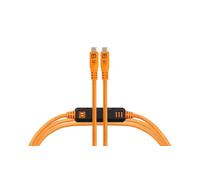 Tether Tools TetherPro Optima 10G USB-C Exclusive Data Transfer, 10’ (3m) Straight to Right Angle Cable - Orange