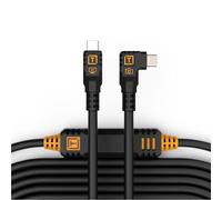 Tether Tools TetherPro Optima 10G USB-C, 15' (4.6m), straight to right black | ✅ 5 years warranty