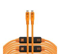 Tether Tools TetherPro Optima 10G USB Exclusive Data Transfer, 31’ (9.4M) Straight to Straight Cable - Orange
