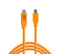 Tether Tools TetherPro USB-C to 2.0 Micro-B 5-Pin 4,6m oranje | ✅ Winterdeals