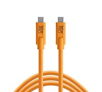 TetherTools CUC15-ORG TetherPro USB-C to USB-C, 15' (4.6m) Orange Cable