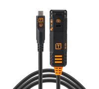 TetherPro Optima 10G USB-C TetherBoost Locking Extension Cable, 16’ (4.8m), Non-Reflective Black