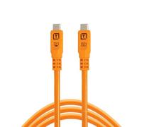 TetherPro Optima 10Gbps Gen 2 USB-C, 10' (3m), Straight to Straight, High-Visibility Orange