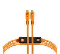 Tether Tools TetherPro Optima 10G USB Exclusive Data Transfer, 15’ (4.6M) Straight to Straight Cable - Orange